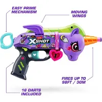 XShot Blastercorn witte en paarse set - ZURU Eenhoorn Speelgoedblaster 2 -pack