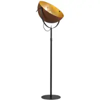 Masterlight Staanlamp Industria 180 roestbruin met goud