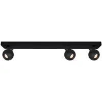 Artdelight Plafondlamp Bolero bol 3-lichts zwart