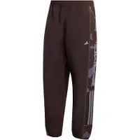 Adidas Sportbroek 'AMG' chocoladebruin / geel / stone grey / wit