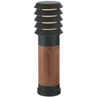 Franssen Landelijke terraslamp Selhalm 49cm zwart met hout