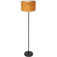 Steinhauer Zwarte Vloerlamp Noor Met Gouden Kap