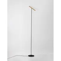 Lyora Design vloerlamp Prato zwart met mokka bruin