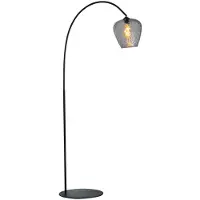 Masterlight Booglamp Porto Diamond smoke glas - Ø 21cm