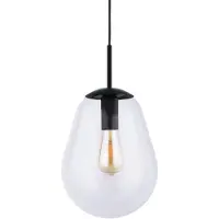 Nowodvorski Lighting Ø 22cm hanglamp Pear Small zwart met helder glas
