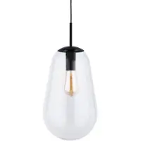 Lyora Ø 22cm hanglamp Pear Medium zwart met helder glas