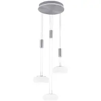 Paul Neuhaus 3-lichts hanglamp Q-Etienne metaal rond