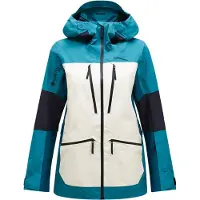 Peak Performance - Dames ski jassen - W Vertical Gore-Tex Pro Jkt Hydro Fresh Sand Fog Infinity Teel voor Dames - Maat XS - Zwart