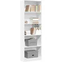 vidaXL Boekenkast Wit 60x24x176 cm Bewerkt Hout