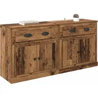 vidaXL Dressoirs 2 st Oud Hout 70 x 35,5 x 67,5 cm Bewerkt hout