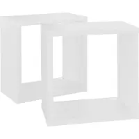 vidaXL Wandschappen kubus 2 st 26x15x26 cm wit