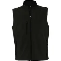 Sols Heren Rallye Soft Shell Bodywarmer Jacket (Zwart)