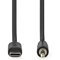 Nedis USB-C naar 3,5mm Jack audio kabel | actief | zwart | 1 meter