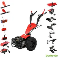 YATO Multifunctionele Tweecomponenten- / Eenassige Trekker – 6.5 PK Loncin G200FD Benzinemotor – Elektrische Start – 3 Versnellingen Voor- & Achteruit – 104 kg Pro-Model