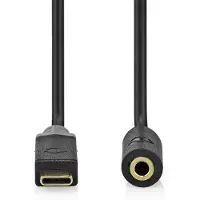 Ginza.se USB-C naar 3,5mm Jack audio adapter - actief / zwart - 1 meter