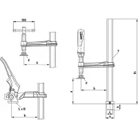 Bessey TW28-30-12K Lijmtang (diep) Spanbreedte (max.):300 mm Afm. werkbereik:120 mm