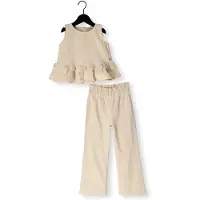 Koko Noko mouwloze top + broek beige Set Meisjes Katoen Ronde hals Effen - maat 140