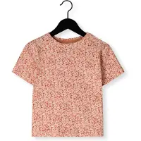 Koko Noko T-shirt lichtoranje/roze Meisjes Stretchkatoen Ronde hals All over print - maat 86