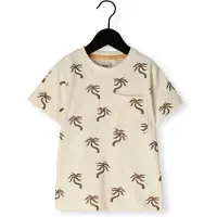 Koko Noko T-shirt ecru Jongens Stretchkatoen Ronde hals All over print - maat 98