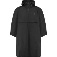 Agu GO Grant Regenponcho Uniseks Waterdicht - Zwart - Waterkolom 5.000 mm - Polslussen