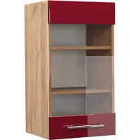 Vicco Fame-Line Glazen keukenkast – 40 cm Bordeauxrode hoogglans