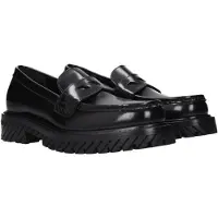 OFF-WHITE Zwarte Leren Instapschoenen