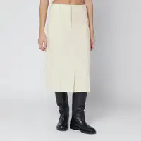 Jil Sander Vanillekleurige Wolrok