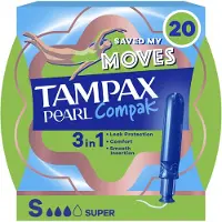 Tampax Pearl Compak Super Tampons Met Inbrenghuls 20 Stuks