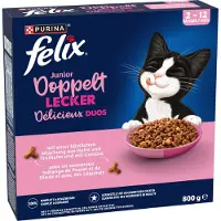 Felix Kattenvoer Droog Dubbel Zo Lekker Junior Kip, Kalkoen, Melk en Groenten 800 gr