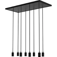 Segula Zwarte hanglamp Madox 8-lichts