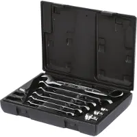 Ks Tools 503.4647 Ringsleutel met ratelset Sleutelbreedte (metrisch) 8 - 19 mm