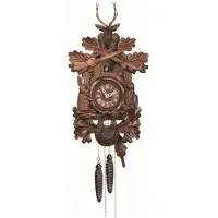 Engstler - 733_QM - Koekoeksklok - Kwarts - Notenhout - met muziek - 40 cm