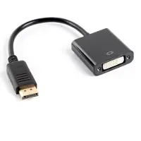 Lanberg AD-0007-BK DISPLAYPORT(M);DVI-I(F)(24+5) DUAL LIN ADAPTER 0,1M