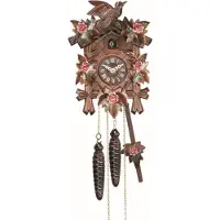 Engstler - 522/9_Q - Koekoeksklok - Kwarts - Notenhout - 22 cm