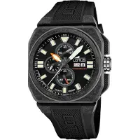 Lotus Chronograaf Quartz horloge, polshorloge, herenhorloge, rubberen band, datum, stopwatchfunctie