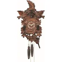 Engstler - 932_QM - Koekoeksklok - Kwarts - Notenhout - met muziek - 38 cm