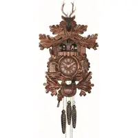 Engstler - 739/8_MT - Koekoeksklok - 8-daags kettinguurwerk - Notenhout - met muziek met dansend paar - 54 cm
