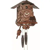 Engstler - 437 - Koekoeksklok - 1-daags kettinguurwerk - Notenhout - 26 cm