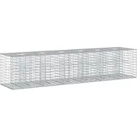 vidaXL Gabion verhoogd bed 2 st 260 x 60 x 55 cm Gegalvaniseerd staal
