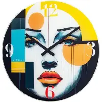 Nextime - 8199 - Wandklok - 43cm - veelkleurig - Vogue