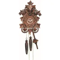 Engstler - 525_QM - Koekoeksklok - Kwarts - Notenhout - met muziek - 25,5 cm