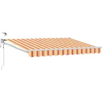 vidaXL Elektrisch Uitschuifbare Zonneluifel Multikleur 3,5 x 2,5 m