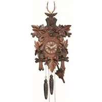 Engstler - 533_Q - Koekoeksklok - Kwarts - Notenhout - 38 cm