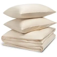 Yumeko Dekbedovertrek set Katoensatijn 240x220 Beige - Eco, Bio & Fairtrade