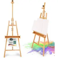 Artina Schildersezel Barcelona – Beukenhout Ezel 56x225 cm – Schilderezels voor Schildersdoeken tot 120 cm – Atelierezel met dubbele steun