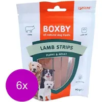 Boxby Proline Lamb Strips Lam - Hondensnacks - 6 x 90 g