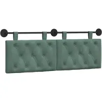 vidaXL Hangend hoofdbord Zeegroen Fluweel