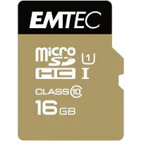 Emtec geheugenkaart microSDHC class10 16 GB goud
