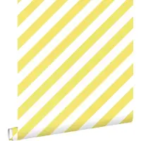 ESTAhome behang strepen geel en wit - 53 cm x 10.05 m - 139954