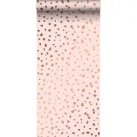 ESTAhome behang terrazzo zacht roze en roségoud - 53 cm x 10.05 m - 139199